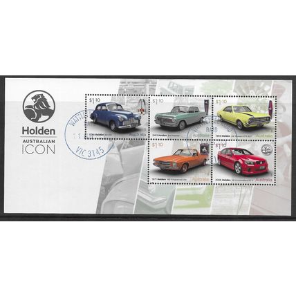 AUS 2021 'HOLDEN - AUSTRALIAN ICON' M/S FINE USED EBID76-103bXL)