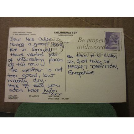 multiview, RUGGED CORNWALL county used postcard 1982 pm Colourmaster =