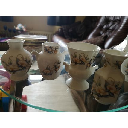 Aynsley Just Orchid Small Posy Vases X4