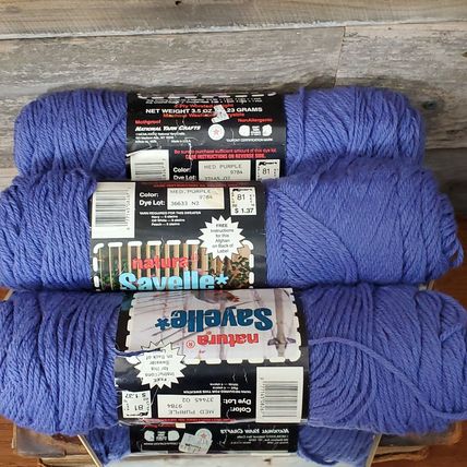 Natura Sayelle 4-Ply Dupont Orlon Yarn Purple 9784 - 3 skeins