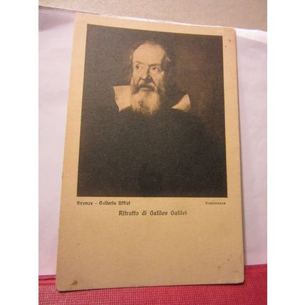 GALILEO GALILEI, painting by Sustermans. unused antique postcard /
