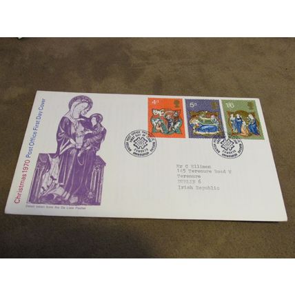 1970 GB FDC Cover - Christmas Nativity scenes - Edinburgh Bureau fr