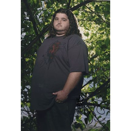 Jorge Garcia as Hurley Lost TV Show Giant 12x8 Hand Signed Photo