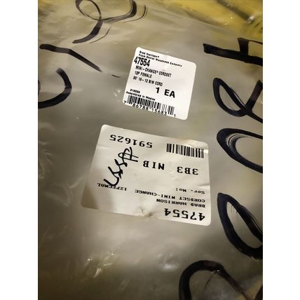 NEW BRAD HARRISON 47554 CORDSET MINI-CHANGE 16AWG/12-COND 12P-FEMALE 30FT,FK,EW