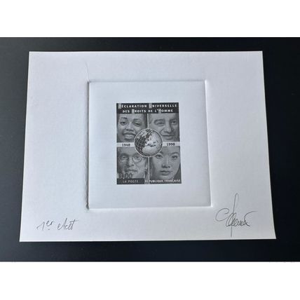 France 1998 YT 3208 Epreuve d'artiste ETAT Déclaration Universelle Droits Homme