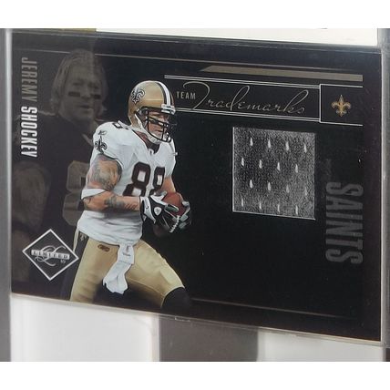 2010 Limited JEREMY SHOCKEY (Saints) Team Trademarks Material GW #21 61/100