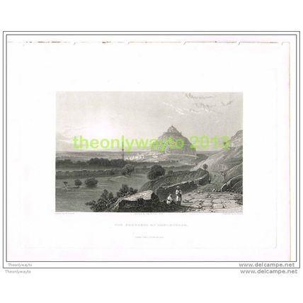THE FORTRESS OF DOWLUTABAD, INDIA, PRINT 1834