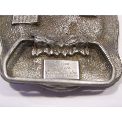 1986 WASHINGTON COUNTY FAIR & RODEO BELT BUCKLE OREGON 25TH ANNIV POWER RENTS GM