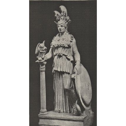 ATHENE PARTHENOS 1885 Phidias - Greece VICTORIAN PRINT