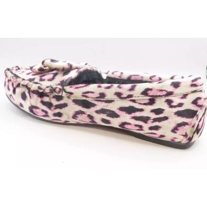 Ladies Slippers Pink & Black Animal Print Gift Footwear UK Sizes 5