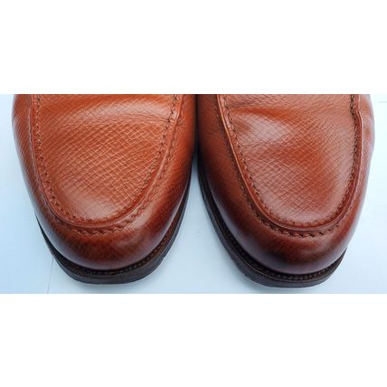 EDWARD GREEN MENS CHESTNUT GRAIN ANTIQUE CALF LEATHER LOAFERS & SOLE 7 1/2/8 E