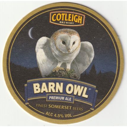 BEER MAT - COTLEIGH BREWERY - BARN OWL PREMIUM ALE - (Cat No 042) - (2005)