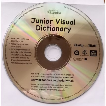 Encyclopedia Britannica Junior Visual Dictionary Windows PC cdrom cd rom