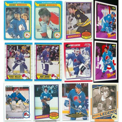 Lot of 18x Quebec Nordiques Hockey Cards