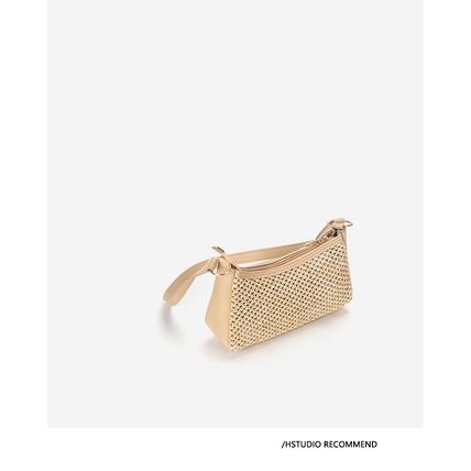Women Beach Woven Bag Shoulder Bag Brown