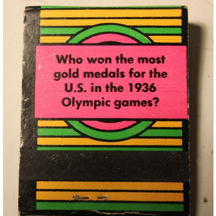 VINTAGE Olympic Advertising MATCH BOOK