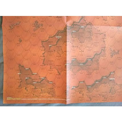 Unused BattleTech Paper Map CBT Desert Sinkhole #1 From Map Set Compilation #1
