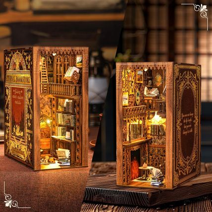 Cutefun Book Nook Kit, DIY Miniature House Kit for Adults, 3D Wooden Puzzle Book