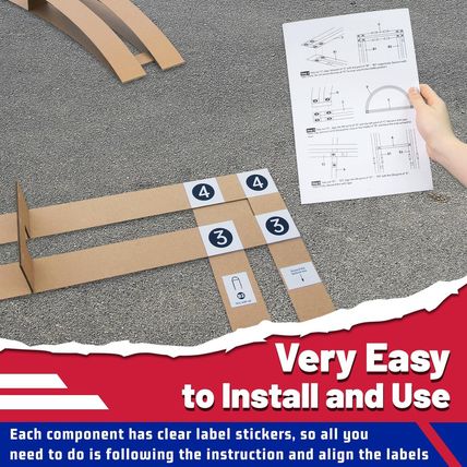 Basketball Court Stencil, Driveway Basketball Court Marking Kit, Clear Instructi