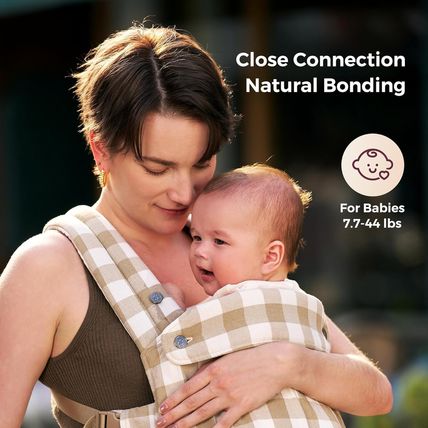 Momcozy Baby Carrier with Natural Cotton Linen, Built to Last, Ergonomic Design,
