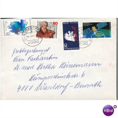 Germany cover 1986 - SG 2134 - 2132 - 2135 - 2133 - Stamps of 1986
