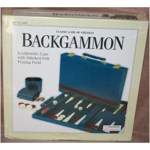 2003 Backgammon Game with Leatherette Case - Sealed