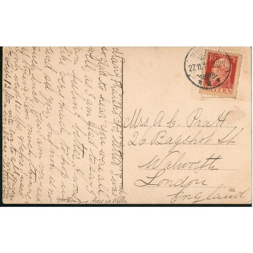 Antique Germany Postcard 1911 - Munchen - Maximilianeum