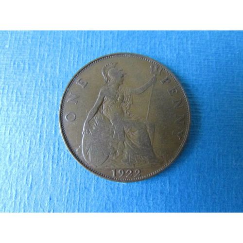 1922 GEORGE V ONE PENNY FREE POST. Y