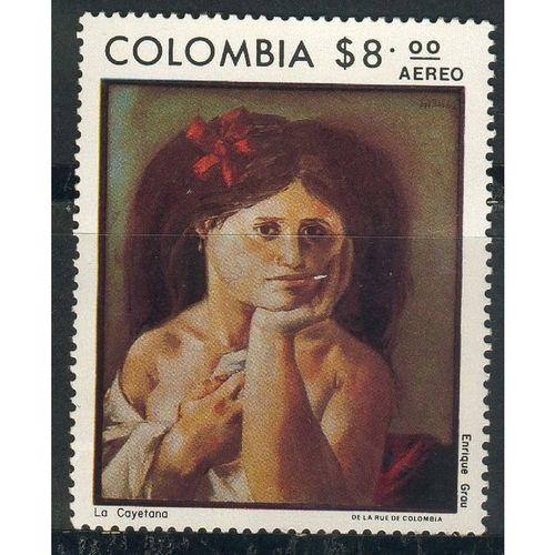 Colombia 1977 - SG1428 - Air - 8.00 multi - "La Cayetana" (E. Grau) - MH