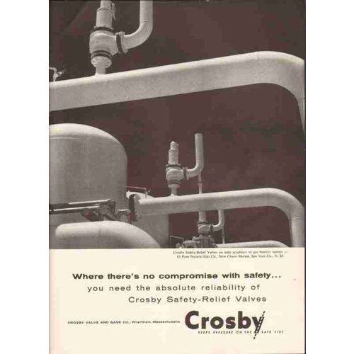 crosby valve and gage co 1959 refinery safety relief valve vintage ad