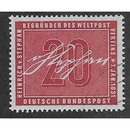 GER 1955 20pf 'VON STEPHAN' FINE USED (EBID63-128)