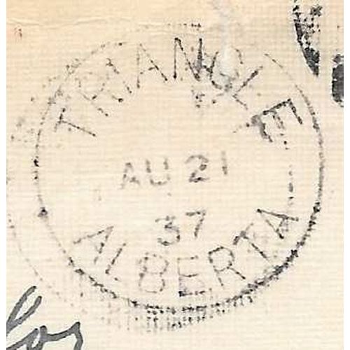 Triangle Duplex, Alberta cancel, 1939, RF D
