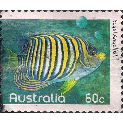 AUSTRALIA, FISH, Regal Angelfish, blue 2010, 60c