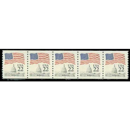 2115a 22c U.S. Flag Fine MNH PNC 5/5 P0335