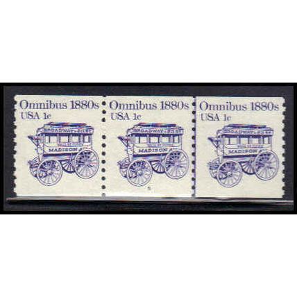 1897 1c Omnibus Very Fine MNH Dry Gum PNC 5/3 PA2238