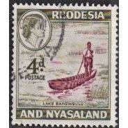 RHODESIA & NYASALAND, 1959 4d Lake Bangweulu, SG 23 (Scott #163), used