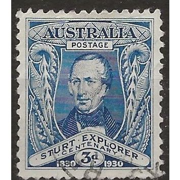 Australia 1930 SG118 3d Blue "River Murray" Fine Used ..