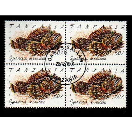 Tanzania 1991, Michel 1045, Scott 821, Block of 4, used CTO