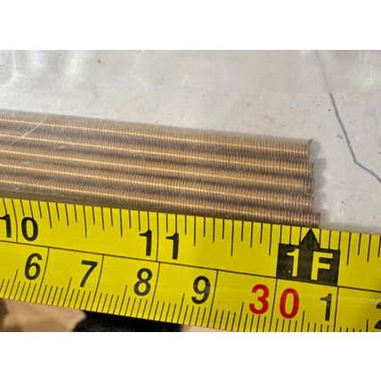 One 6BA Screwed Threaded Brass Rod Studding x 12" (1 foot)