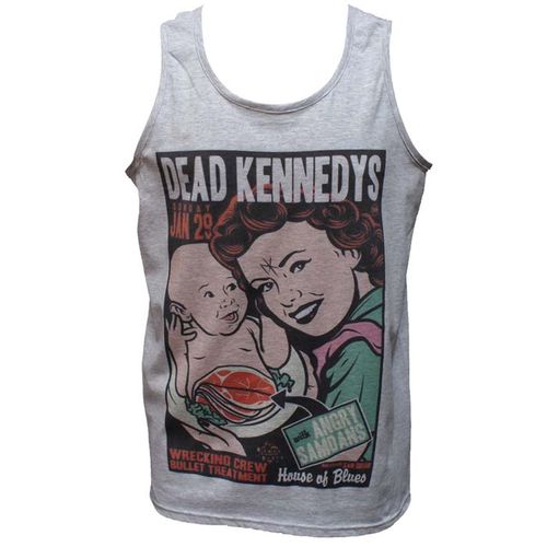 Dead Kennedys T shirt Vest Large Grey Unisex Punk ROCK Grunge Festival Top L