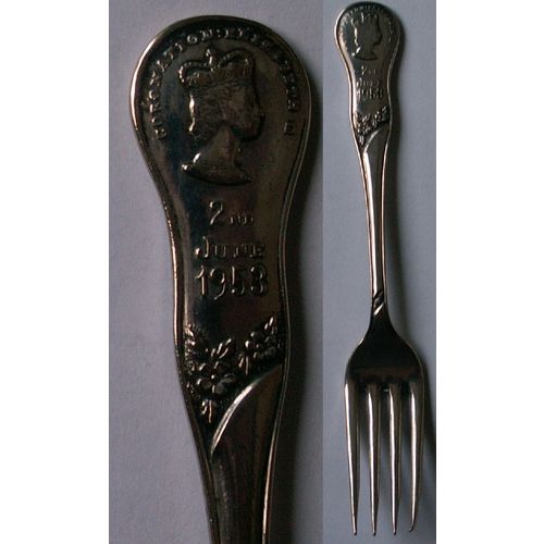 Coffee Tea Dessert Fork ~ Coronation Queen Elizabeth II 2nd June 1953