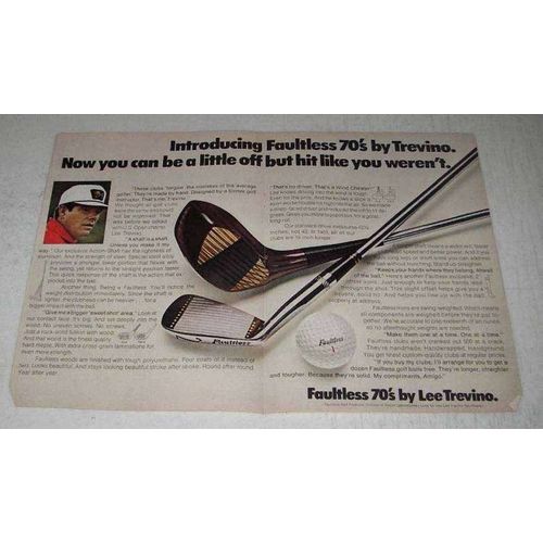 1970 Faultless 70's Golf Clubs by Lee Trevino Ad