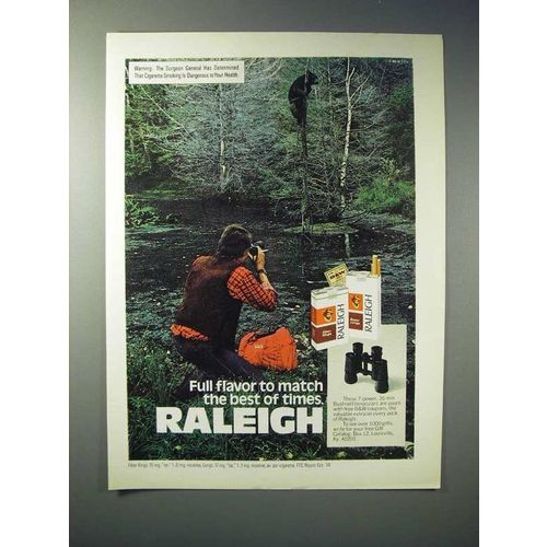 1975 Raleigh Cigarette Ad - Full Flavor to Match