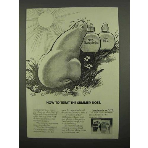1975 Neo-Snephrine / NTZ Medicine Ad - Summer Nose