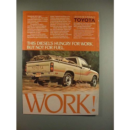 1983 Toyota SR5 Long Bed Diesel Sport Truck Ad!