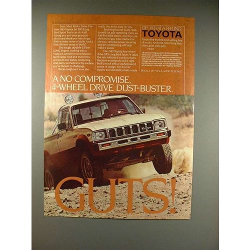 1983 Toyota 4x4 SR5 Long Bed Sport Truck Ad!