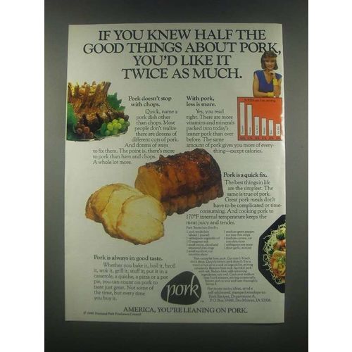 1985 National Pork Producers Council Ad - Half The Good