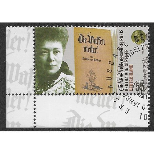 GER 2005 55c+25 'BERTHA VON SUTTNER'(CORNER MARGIN) FINE USED (EBID53-992)
