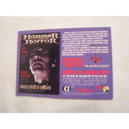 1995 Cornerstone Hammer Horrors PROMO NO. P3