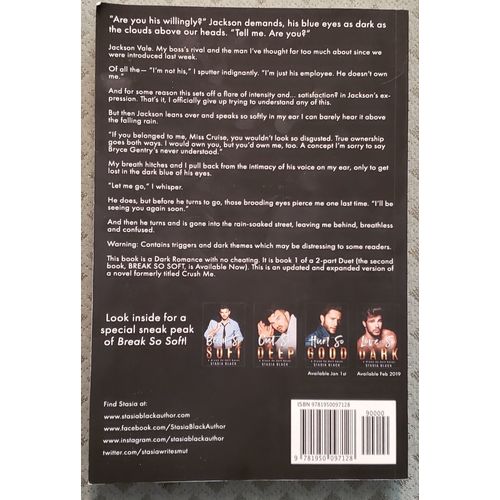 Cut So Deep by Stasia Black (TSPB, 2019, Break So Soft Novel)